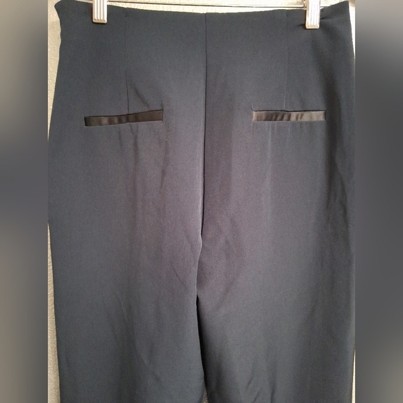 NWT Asos Blue Straight Leg Pants With Front Slit Size 6 - Picture 8 of 14